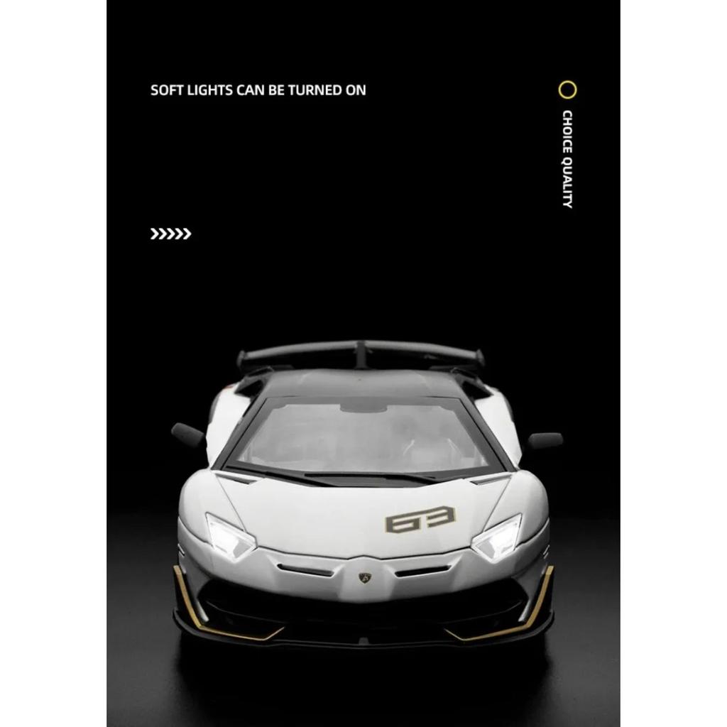 1/24 Lamborghini Aventador SVJ63 Super Car Model Simulation Diecast Sports Car Toy Kids Boys Gift Collective Miniauto Vehicles