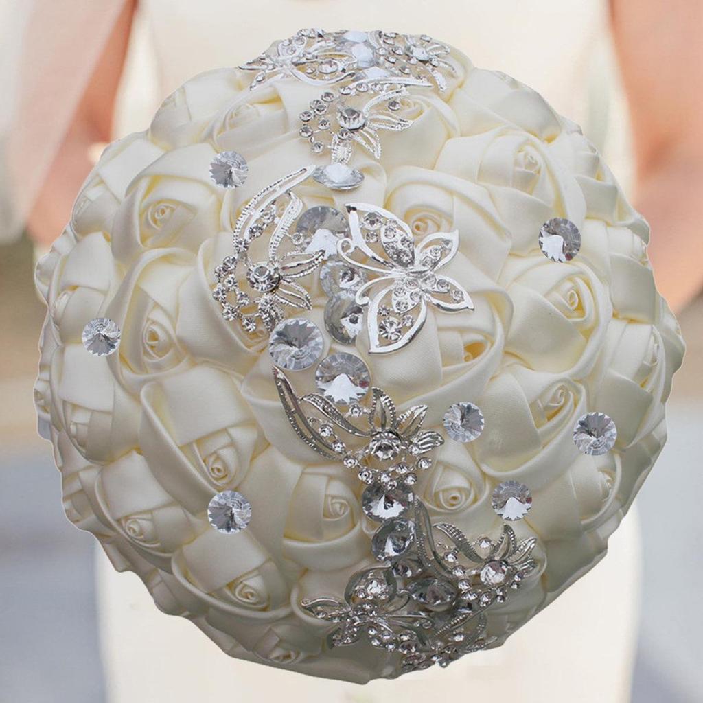 Wifelai Butterfly Drill Ribbon Bridal Bouquet W2216