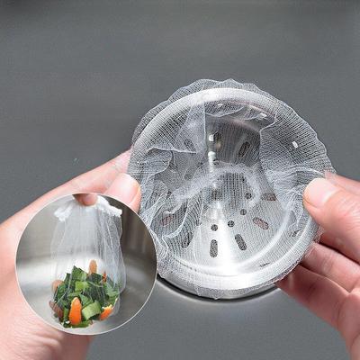 30/100PC Sink Filter Screen Elastic Band Opening Disposable Household Kitchen Sewage Anti Blocking Garbage Filtration Kitchen
