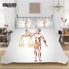 Cancer Duvet Cover Set Soft Hand Drawn Constellations Bedding Set Simple White Quilt Cover Abstract Geometric Pillowcases Decor