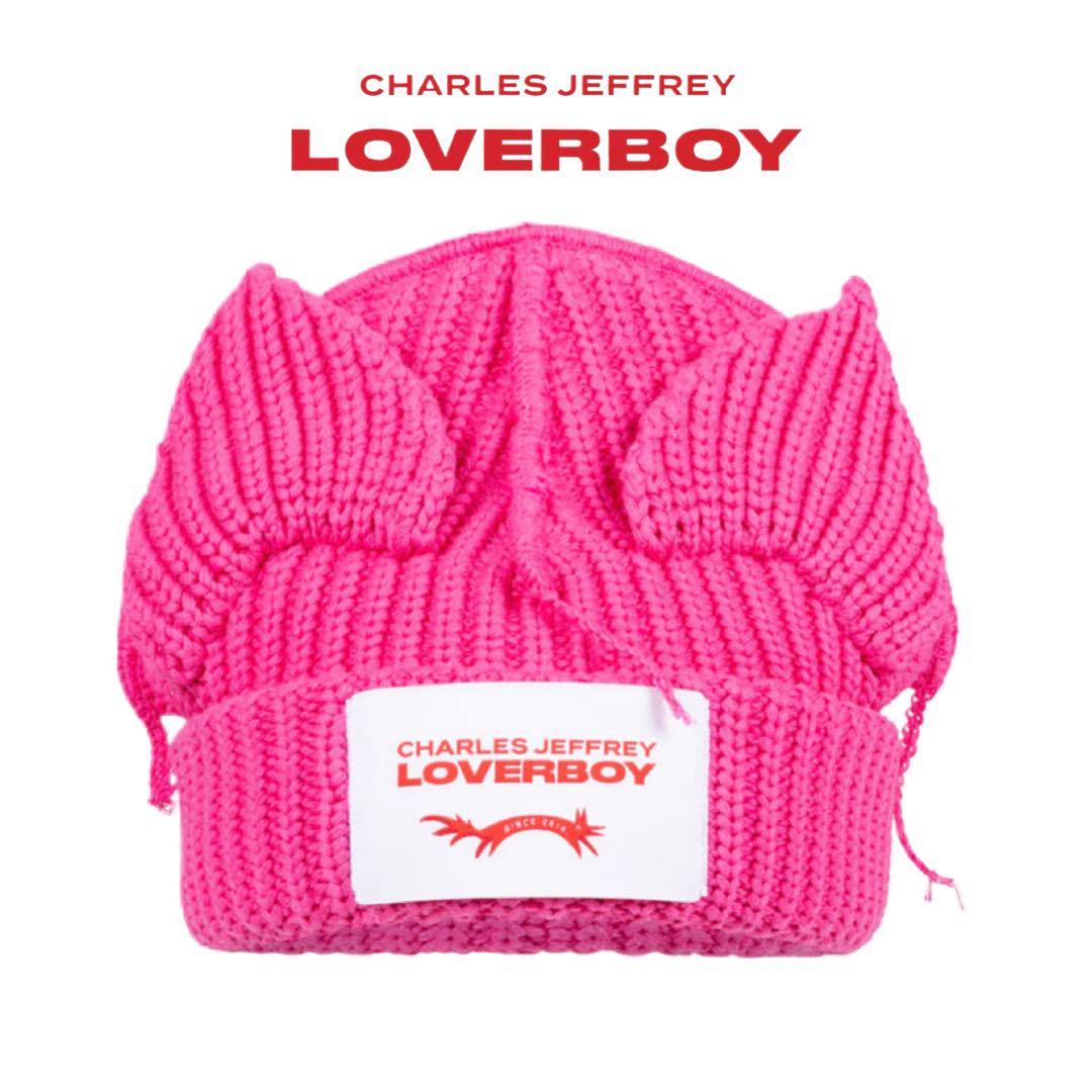 

[Б/У] Вязаная шапка Charles Jeffrey LOVERBOY, Розовая, Унисекс