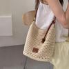 Newest Minimalist Summer Beach Woven Handles Tote Bag For Women Large Capacity Handmade Travel  Shoulder Crossbody Bag CLE