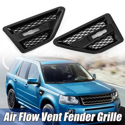Czarny boczny spoiler błotnika z siatką wentylacyjną dla Land Rover Freelander 2 LR2 2008-2015 Wyścigowa kratka boczna drzwi LR001660 LR001658