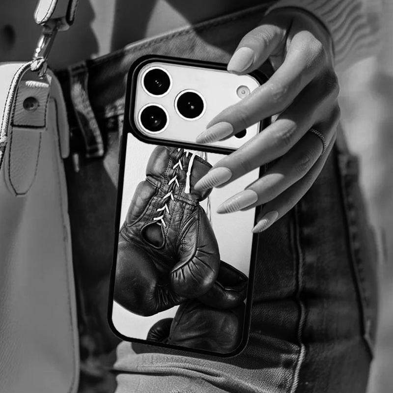 Boxing Gloves Hanging On a Wall Phone Case For iPhone 17 Air 14 15 13 12 Max Cover For Apple 14 15 16 16e 11 Pro Max Plus Coque