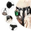 Renaissance Belt with Potion Bottles Adjustable Faux Leather Waist Bag Halloween Viking Costume Accessory