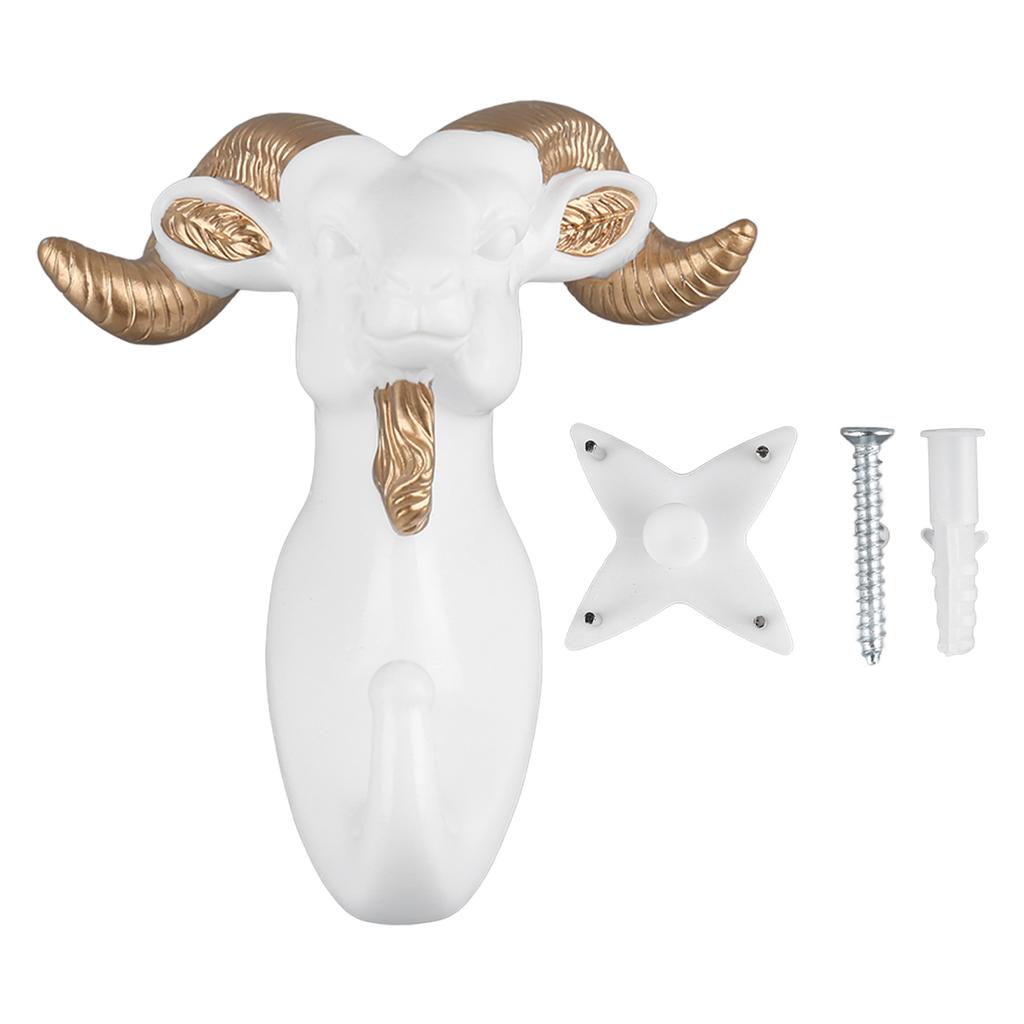 Resin Animal Shape Hook Wall Mounted Hanging Hook Decorative Hook for Coat Towel Key Painted Golden