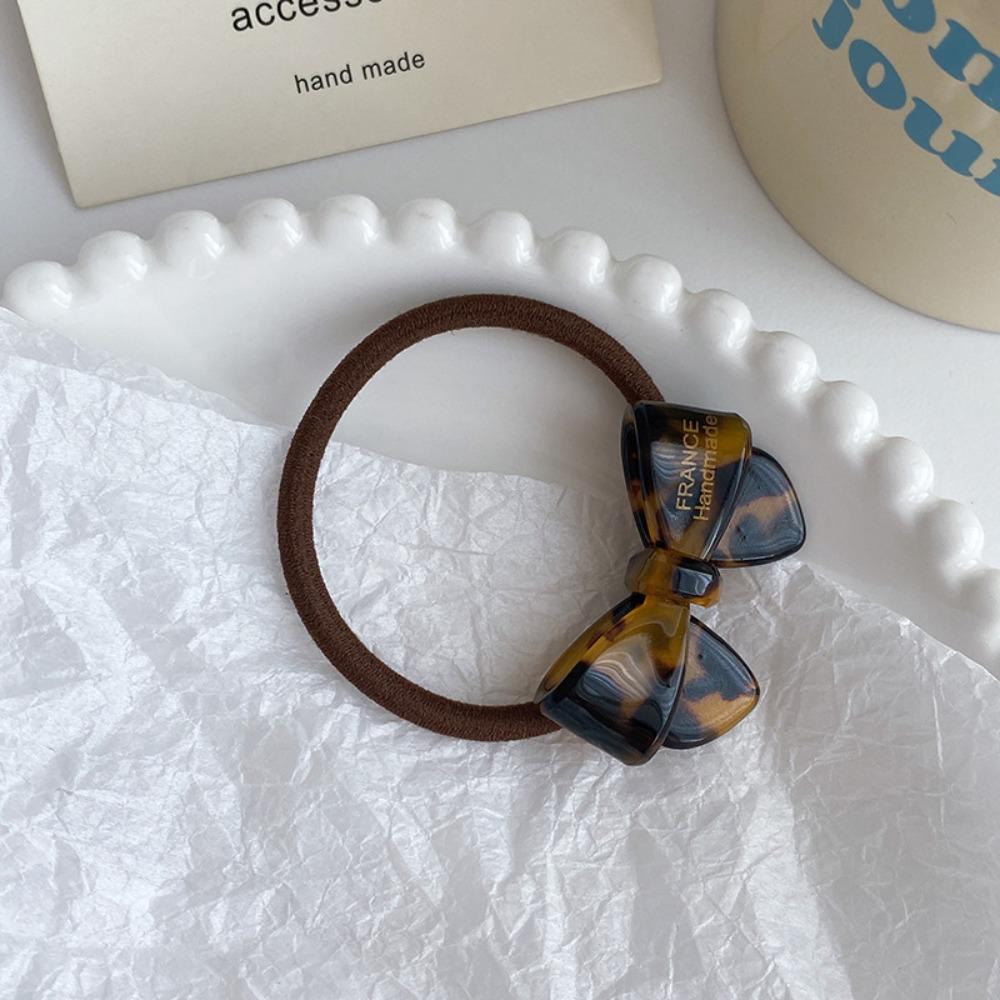 Korean Style Bowknot Hair Rope Ponytail Holder Hair Rubber Bands Acetic Acid Hair Tie  Women