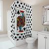King Spade Shower Curtain With Card Design: Unique Bathroom Decor For Gamblers Poker Enthusiasts Black White Red Blue Colorful K