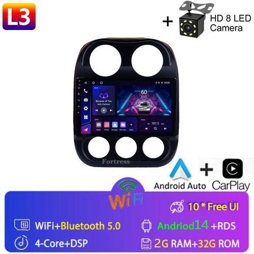 Car Radio For Jeep Compass Patriot 2010-2016 Autoradio Stereo 2 Din Player GPS Navigation Carplay DSP OBD No CD Player