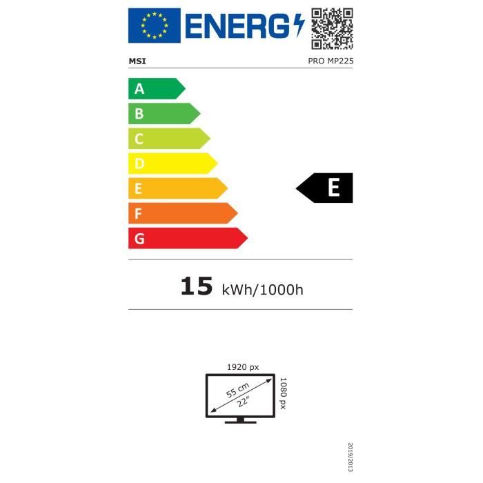 Ecran PC - MSI - 21,5" - FHD - 100Hz - Dalle IPS - 1ms - PRO MP225