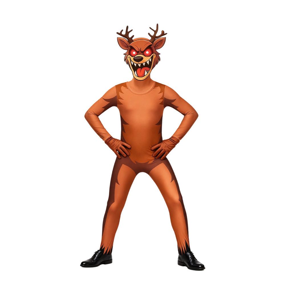 New Hot 99 Nights In The Forest Deer costume Cosplay Outfit Halloween Costume for Kid Nightmare Reindeer Christmas Gift