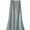 Jarní novinka Slim Fit Saténové sukně s vysokým pasem Dámská Móda Léto Jednobarevné Volné Dlouhá sukně do A Dámská Elegantní Dámská sukně s vysokým pasem Ležérní 25957
