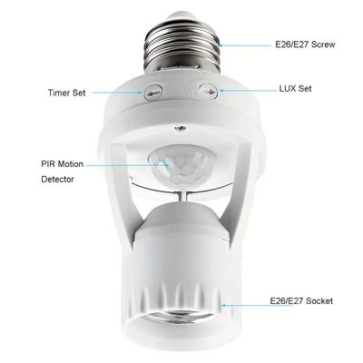 Gniazdo żarówki LED E27 Smart Lampa z czujnikiem ruchu PIR Gniazdko Konwerter lampy na podczerwień ciała ludzkiego Podstawa lampy z detektorem ruchu