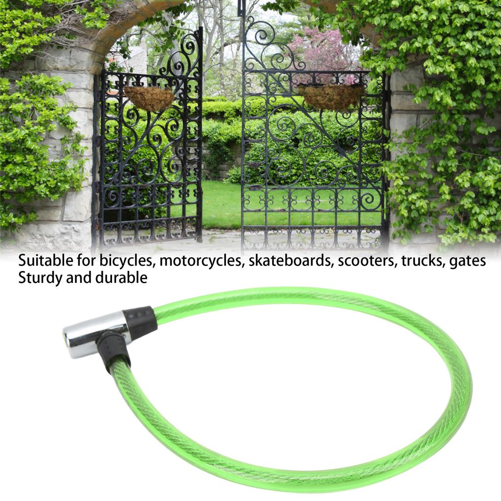 Bike Lock Cable Sturdy Steel Wire Portable Wide Application Easy Cable Lock for Bike Motorcycle Gate