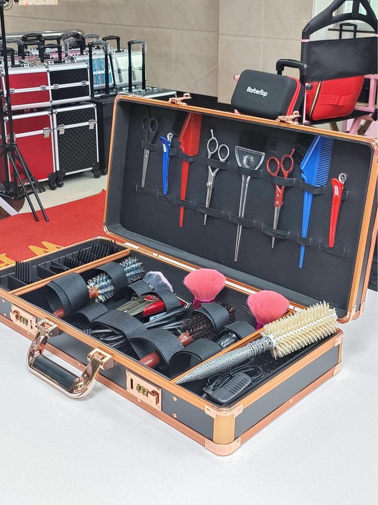 Large Capacity Aluminum Alloy Hairdressing Tool Box and Beauty Makeup Case