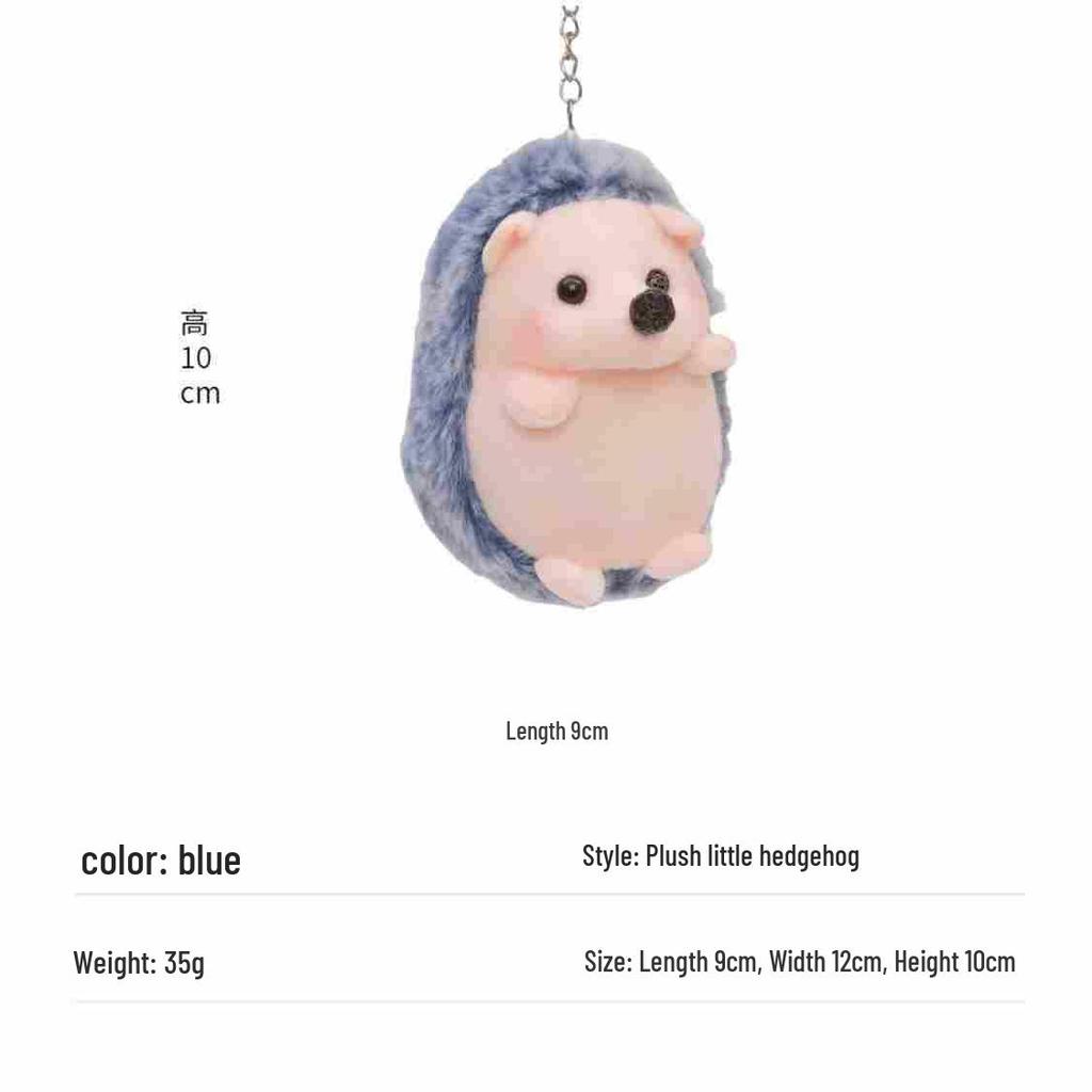Adorable Hedgehog Plush Keychain Backpack Pendant Doll
