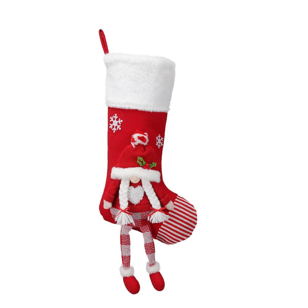 Three Dimensional Christmas Stocking Elderly Snowman Xmas Tree Hanging Ornaments  Fireplace