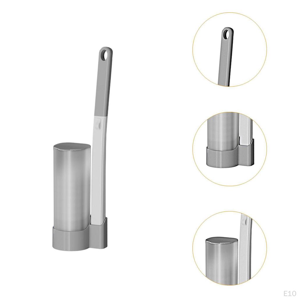Toilet Brush Set Bathroom Maintenance Professional Wall Mounted Efficient Household with Refills