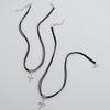 2pcs Heart Cross Cat Pendant Necklace Couple Black Rope Choker Necklace Jewelry