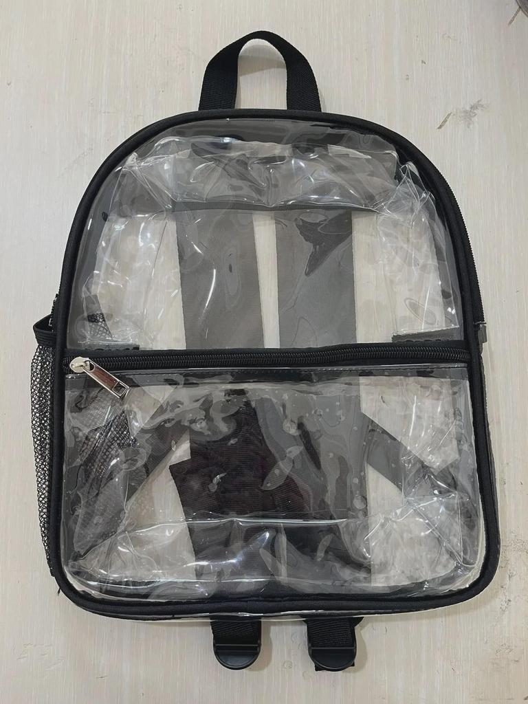 Unisex Transparent PVC Backpack: Large Capacity, Stylish, Sports & School Use