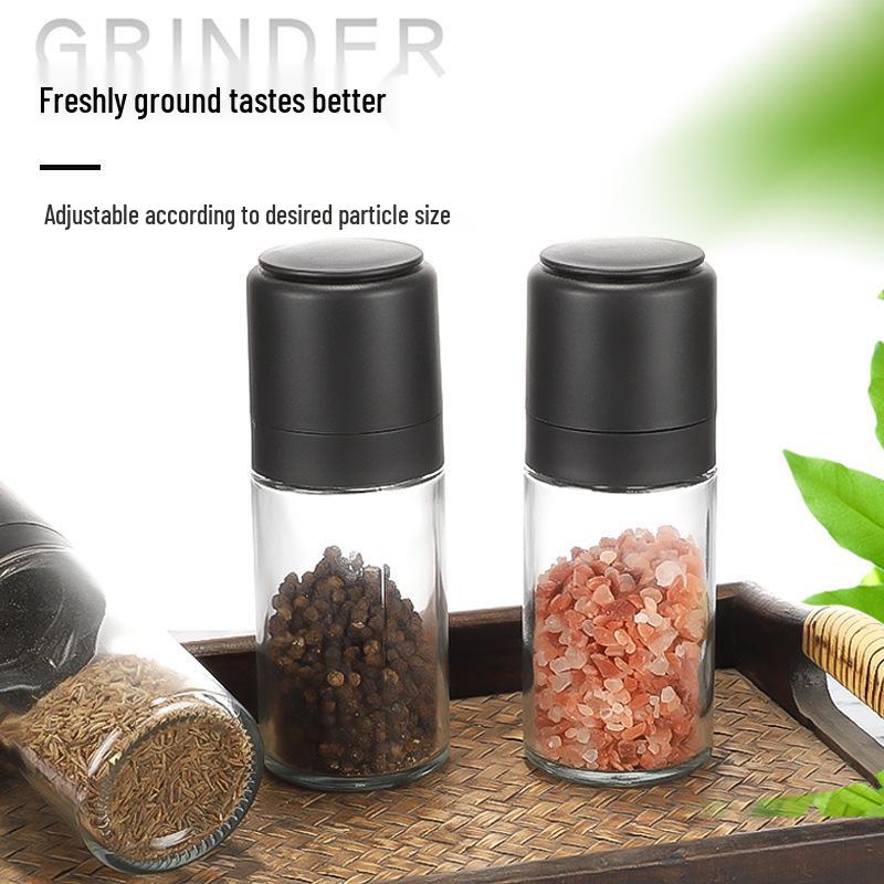 Glass Grinder Bottle for Black Pepper, Sichuan Pepper & Sea Salt - Small Capacity