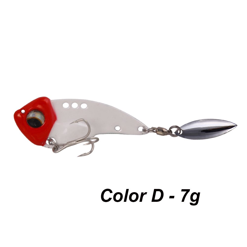 7g 11g 15g Paillettenlöffel Metall Rotierende Wobbler Crankbaits Drillinghaken VIB Köder Metall Angelköder