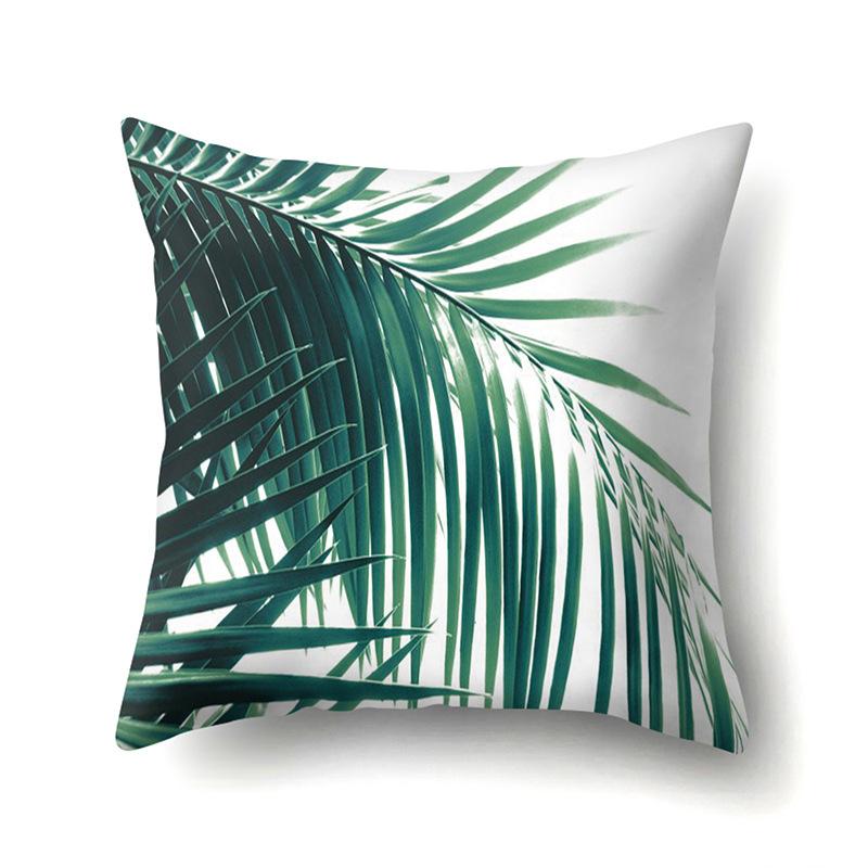 Polyester Pillowcase Nordic Plant Ins Style Flower Print Peach Leather Velvet Pillowcase