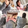 Heated Blanket Electric Throw Blanket- 50''x60'' Heating Blanket Throw 4 Hours Auto-Off & 4 Heating Levels Over-Heat Protection, Machine Washable