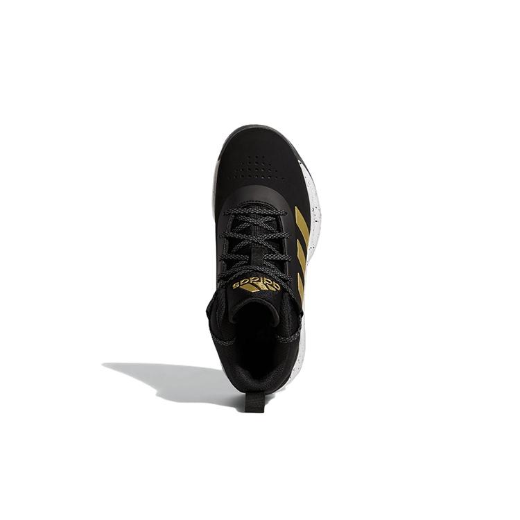 (GS) adidas Cross 'Em Up 5 Wide J 'Black Gold Metallic' Kids' GX4790