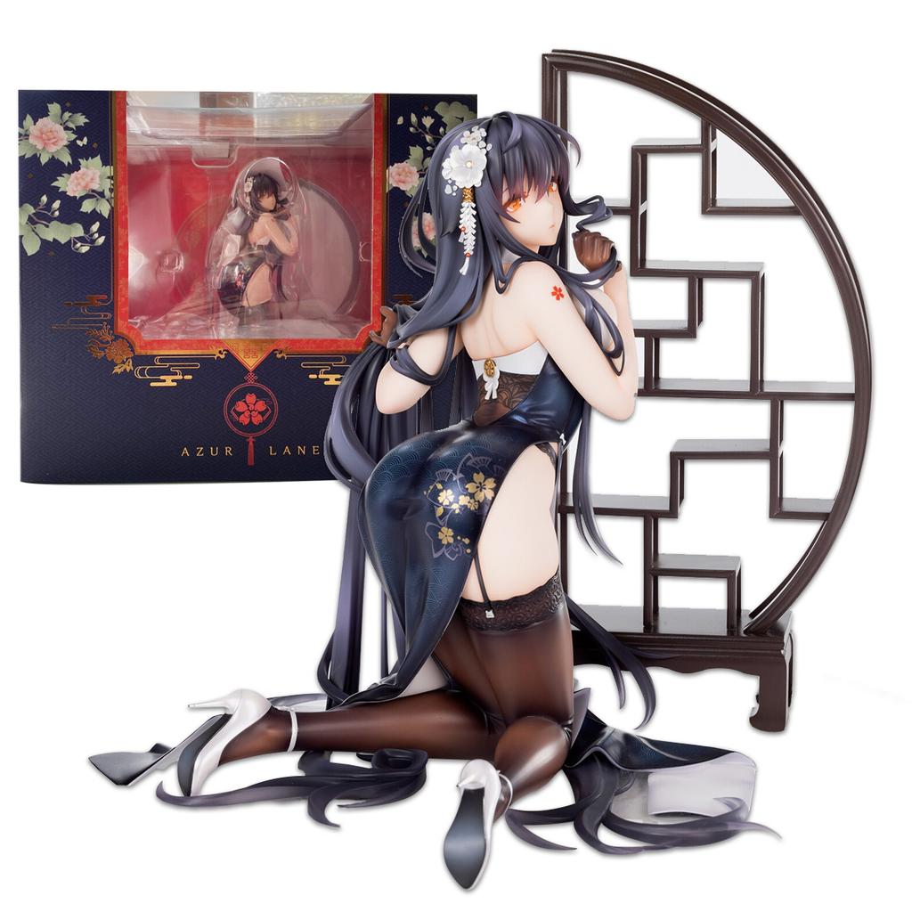 16CM Anime Game Azur Lane IJN Azuma Kneeling Cheongsam Dress Up Figure Plaything Gift Collection Action Figure PVC Boxed
