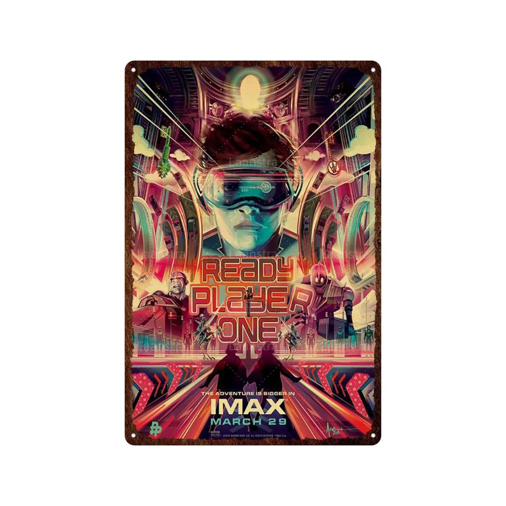 Ready Player One Retro Movie Tin Sign Poster Bar Home Decoration Metal Sign Plaque Decoration Wall Art Decor For Decorating