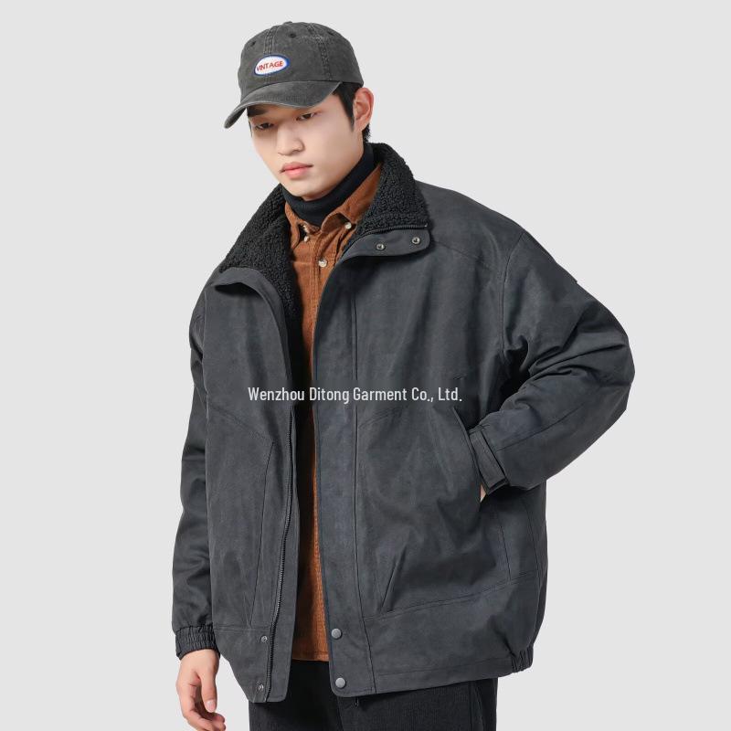 Maillard Men s Retro Style Warm Lambswool Workwear Jacket 2024 Winter Outerwear XXXL