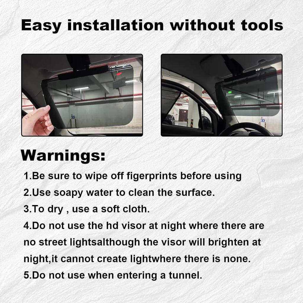 Car Sun Visors Compatible Anti-Glare Polarized Sun Visor Extender 72.5% Strong-Light Blocking Rate -Protect from Glare UV Ray Stray Light Safe