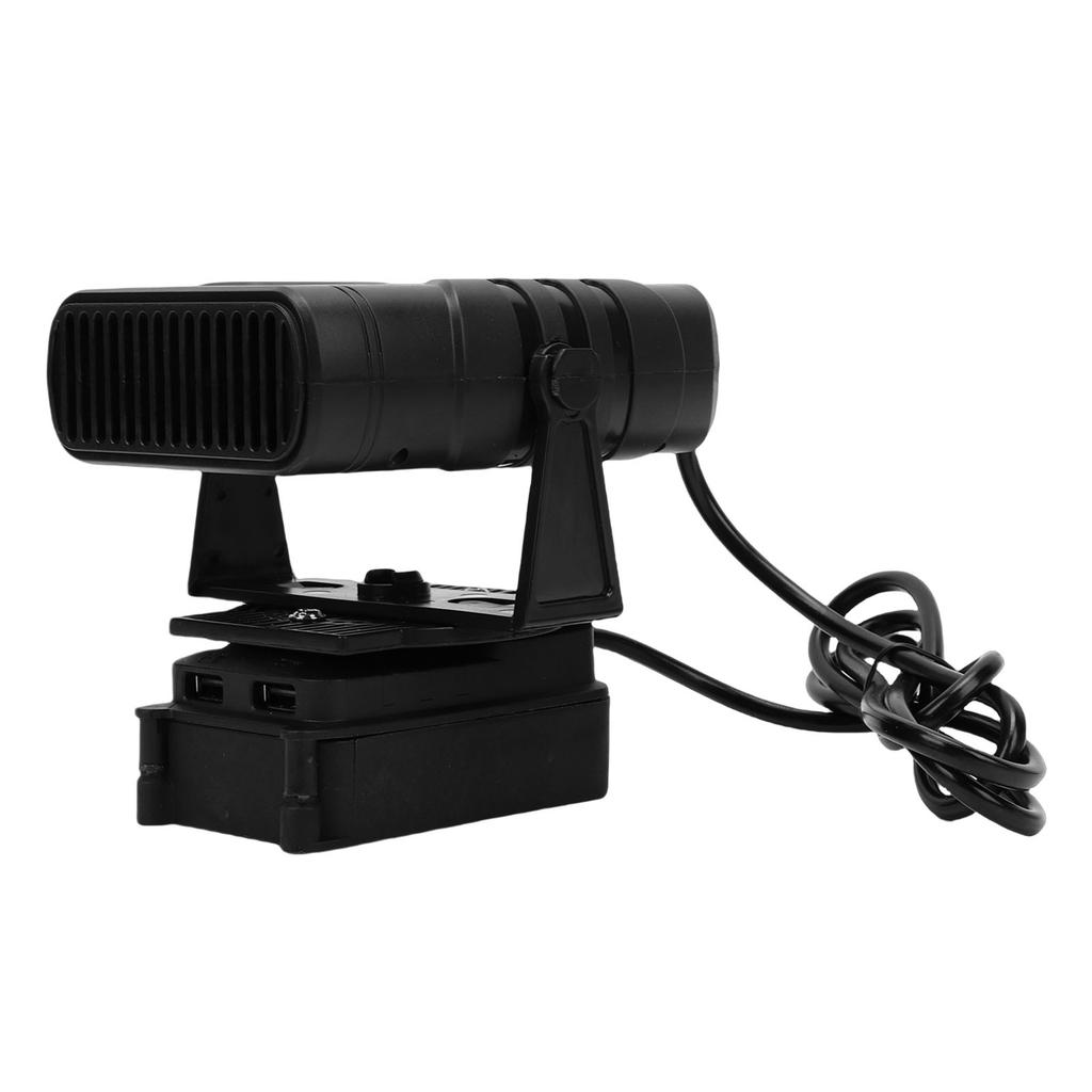 Portable Space Heater, 200W 2-Stage   Battery Operated Electric Warmer with USB Outputs and   Angle for Small Spaces and Indoor Use