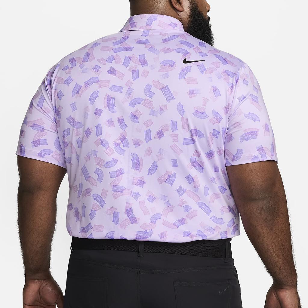 Nike Tour Logo All Over Print Casual Short Sleeve Polo Shirt Men Polo Shirts Lilac FD5735-512