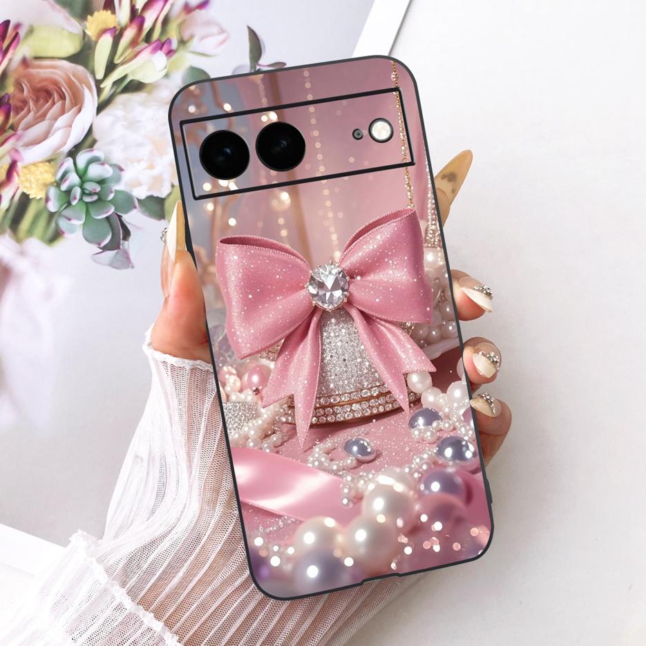 For Google Pixel 7A Case Pixel7 Pro Luxury Flower Butterfly Painted Cover Soft Silicone Case For Google Pixel 7 Pro Pixel7A Bags