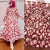 M237# New Ruffle Print Muslim Dress - Middle East TK Indonesia