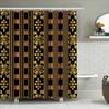 Black Gold Baroque Print Shower Curtain For Home Decor Bathroom Decor
