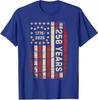 Camiseta Unisex 250 Aniversario de EE. UU. 250 Años Día de la Independencia