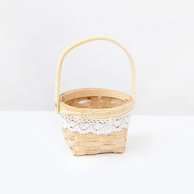 Mini Miniature Dollhouse Basket Fashion DIY Hand Woven Basket Handmade Paper Vine Handheld Flower Basket