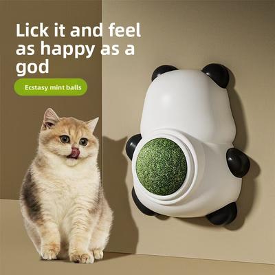 Giocattoli per gattini e gatti adulti con erba gatta per auto-intrattenimento e noia, adesivi da parete, gadget per la dentizione, forniture per animali domestici