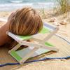 Portable Folding Wooden Beach Pillow Adjustable Height Canvas Lounge Headrest Household
