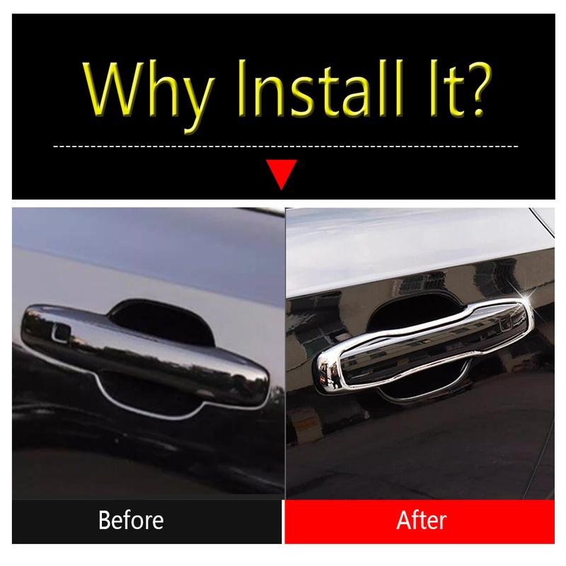 Car Outer Door Handle Frame Decoration Cover Trim For VOLVO XC60 XC90 S90 V90 2018 - 2024 ABS Chrome Accessories Exterior Kit