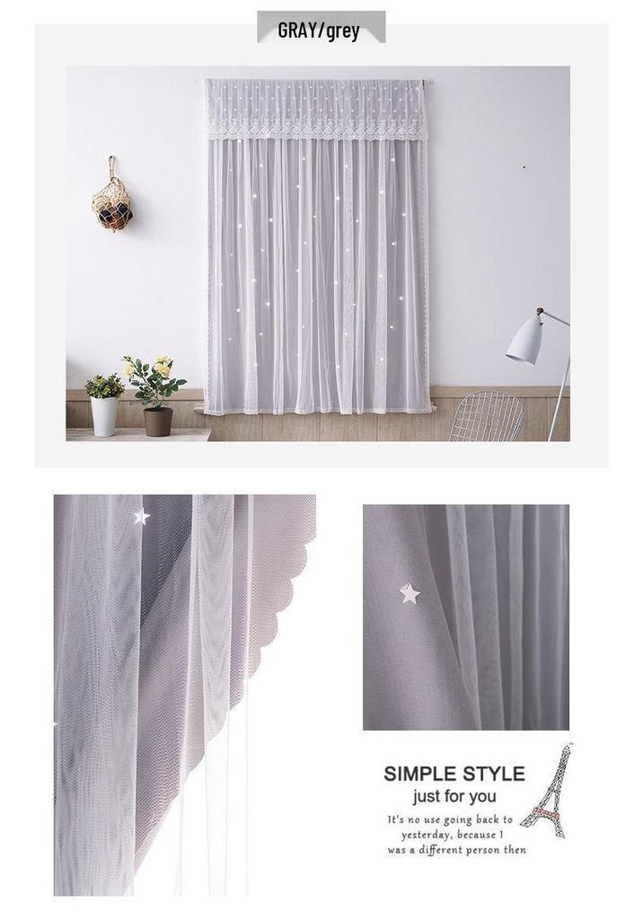 Self-Adhesive Blackout Velcro Curtain with Header for Balcony, Bedroom, Bay Window