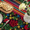 1PC Mexican Carnival Floral Printed Tablecloth, Rectangular Table Cover, Home Kitchen Dining Room Living Room Decor