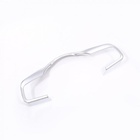 For Jaguar F-Type Silver ABS Steering Wheel Button Frame Cover Trim 2015-