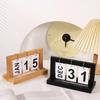 Wooden Vintage Home Calendar Cafe Desktop Decorative Rustic Ornaments DIY Flip Planner Table Perpetual Calendar Office Supplies