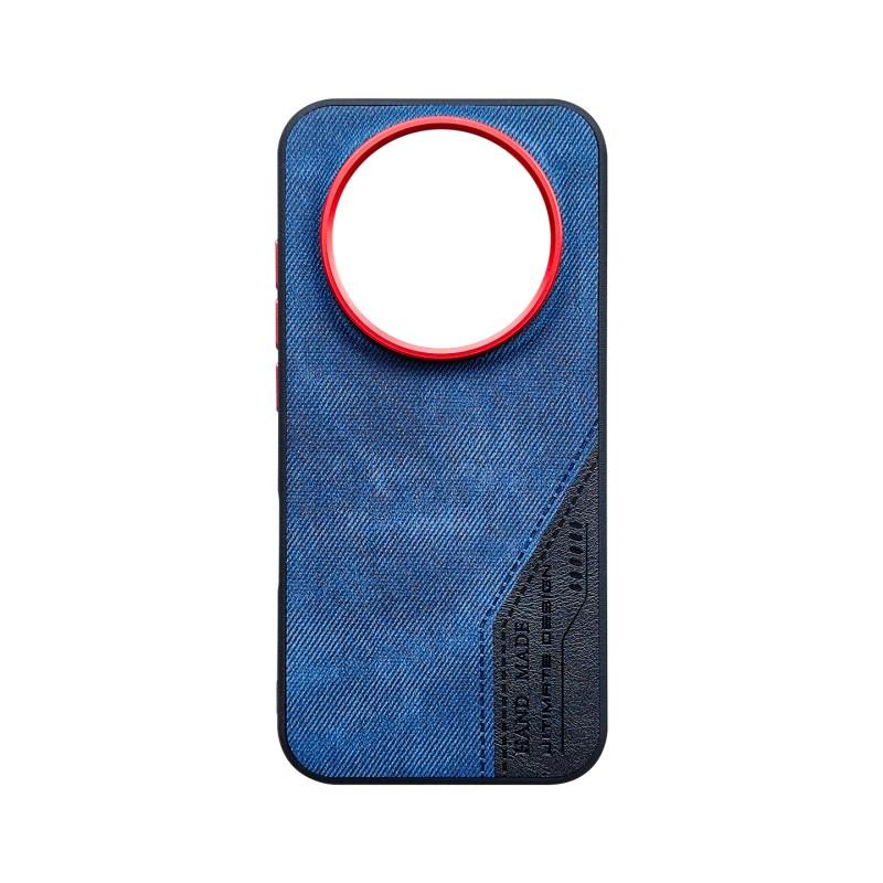 For Huawei Honor Magic 8 / 8 Pro phone case, denim style, leather texture design, two-tone stitching, shockproof