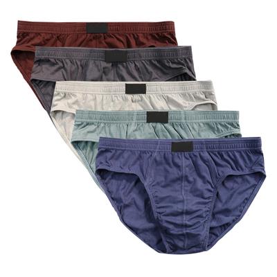 1/6PCS Men's 100% Cotton Briefs Comfortable Underpants Male Breathable Underwear Lingerie Panties Plue Size Xl -5XL