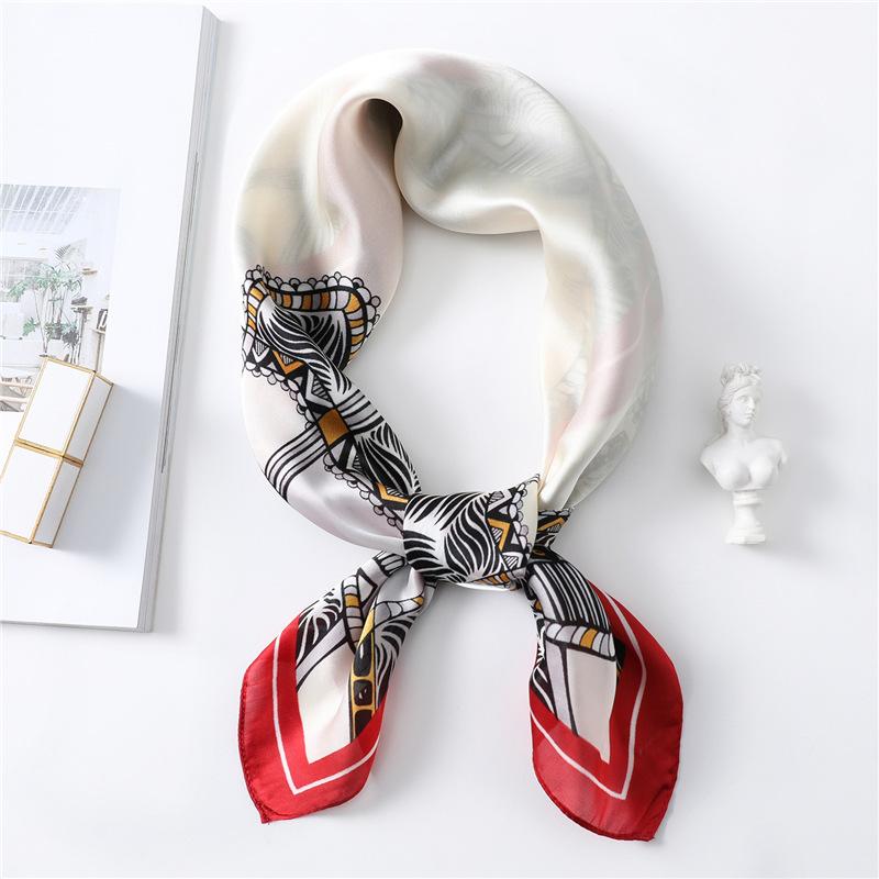 Silk scarf new 71x71cm small square scarf women's autumn and winter scarf versatile decorative scarf travel sunscreen headscarf